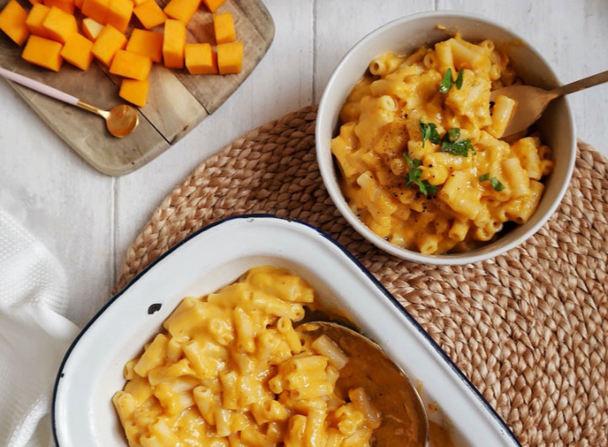Bowls of Butternut Squash Mac and Cheese
